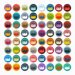 Flat design: easter cakes