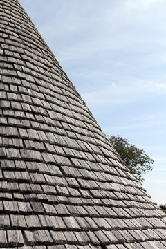 ancienne couverture en tuiles de bois,bardeaux