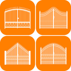 gate silhouette vector