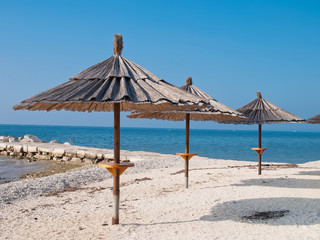 Parasols on the beach