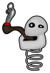 Funny Halloween Skull Smoking