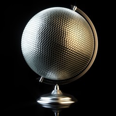 Conceptual picture of disco ball in globe view