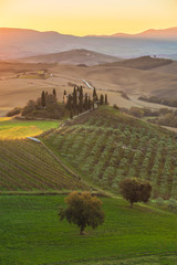 Tuscan house with a picturesque background