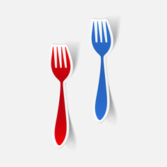 realistic design element: fork