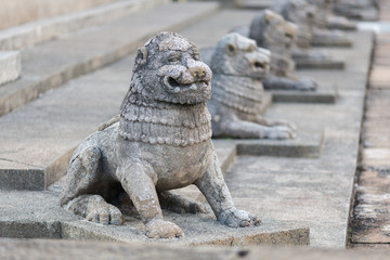Sculptures of lions. Colombo, Sri Lanka