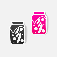 realistic design element: pickled vegetables