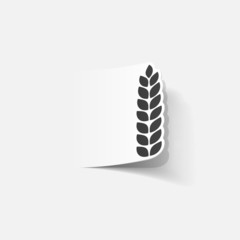 realistic design element: ears of wheat