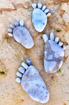 Footprint of stones