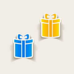 realistic design element: gift box