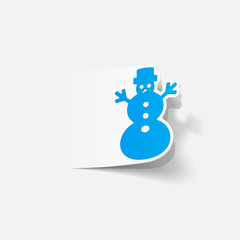 realistic design element: christmas snowman