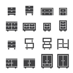 cabinet icon set