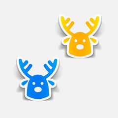 realistic design element: christmas deer