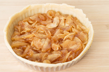 Apple pie in preparation