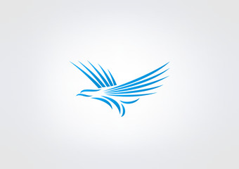 Fototapeta na wymiar Bird Logo Business icon Symbol Woman