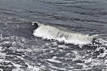 texture of a storm at sea gray waves