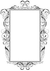 Swirl frame ornament