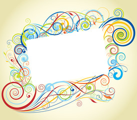 Swirl color frame
