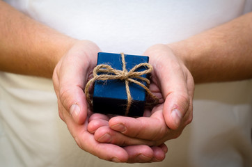 gift box in  hands