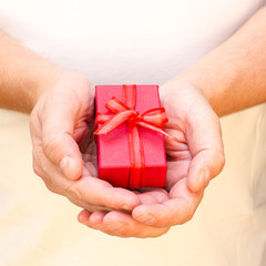 gift box in  hands