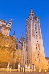 Fototapeta na wymiar Seville - Cathedral de Santa Maria de la Sede and Giralda tower
