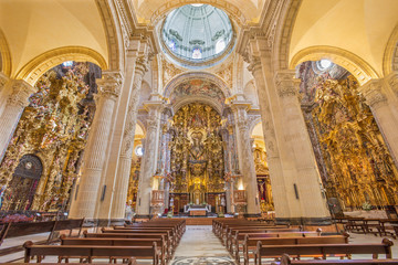 Fototapeta na wymiar Seville - The baroque Church of El Salvador