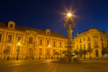 Fototapeta na wymiar Seville - Plaza del Triumfo and Archiepiscopal palace