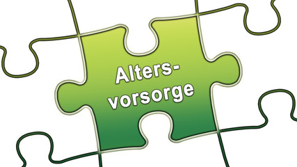 Fototapeta premium ptk9 PuzzleTeilGrafik ptk-v3 - Altersvorsorge - grün - g2466