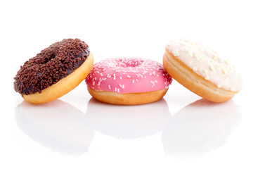 Donuts On White Background