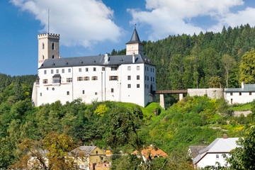 Fototapeta na wymiar castle Rozmberk nad Vltavou, South Bohemia, Czech republic