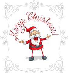 Santa Claus Merry Christmas Vector Cartoon