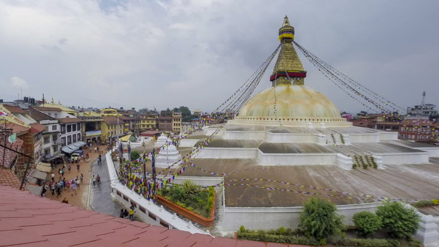 Nepal Kathmandu Boudenath Stupa time lapse