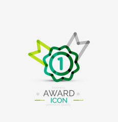Award icon, logo.