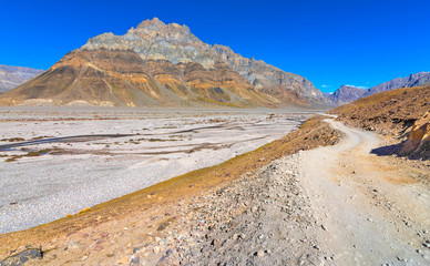 long road in spiti valley, landscape