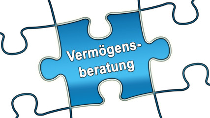 Fototapeta premium ptk14 PuzzleTeilGrafik ptk-v4 - Vermögensberatung - blau g2471