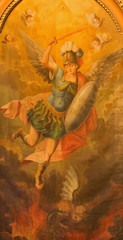 Trnava - paint of archangel Michael from St. Nicholas church