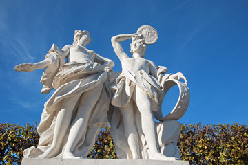 Vienna - The sculpture in the gardens of Belvedere palace