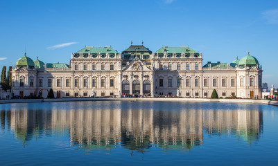 Fototapeta na wymiar Vienna - Belvedere palace in evening light