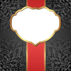 black background with golden frame