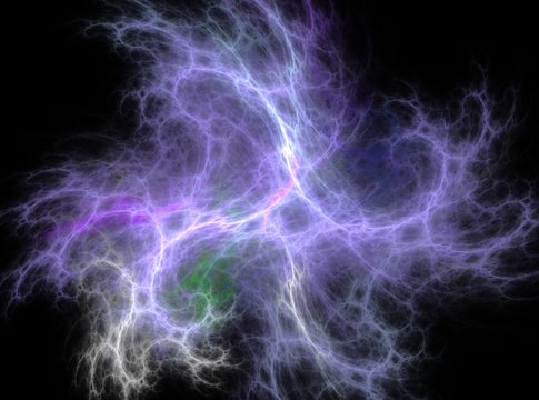 Purple discharge abstract fractal effect light background