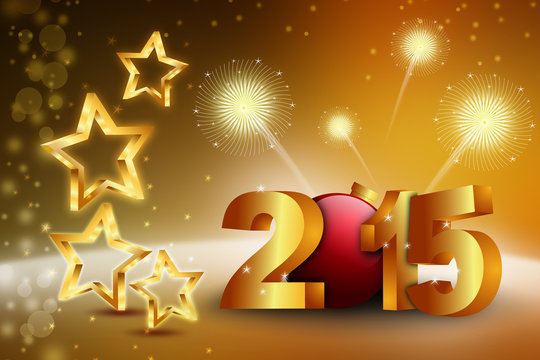 Happy New Year 2015 celebration concept