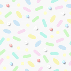 Seamless pattern with pills