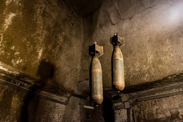 WW2 bombs exposed in Naples underground