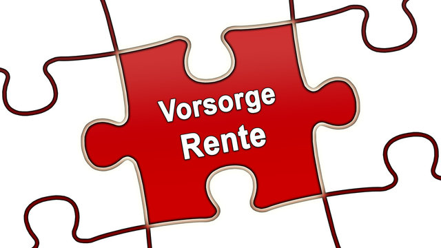 ptk23 PuzzleTeilGrafik ptk-v6 - Vorsorge Rente - rot g2480