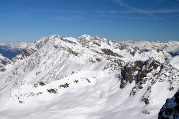 Alpine ski resort in S&ouml;lden in Otztal Alps, Tirol, Austria