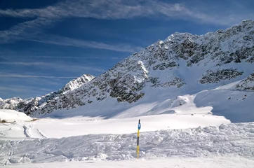 Fotobehang Alpine ski resort in Sölden in Otztal Alps, Tirol, Austria © lucazzitto