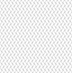 Black and white geometric seamless pattern with weave style. - obrazy, fototapety, plakaty
