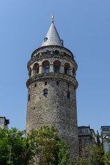 Fototapeta na wymiar Galata Tower in Instabul Turkey