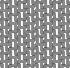 Black and white geometric seamless pattern with line.