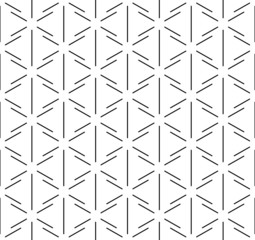 Black and white geometric seamless pattern with line. - obrazy, fototapety, plakaty