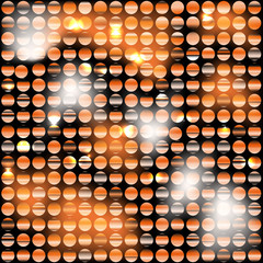 Фон из блестящих дисков с рыжим оттенком